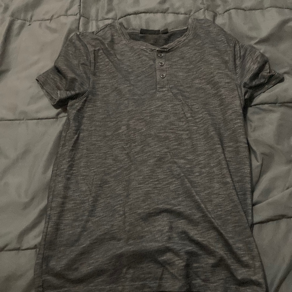 Henley Cut Gray Shirt